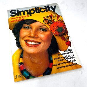 Vintage [1975] Simplicity Sewing Book Updated! the 70's Greatest Looks